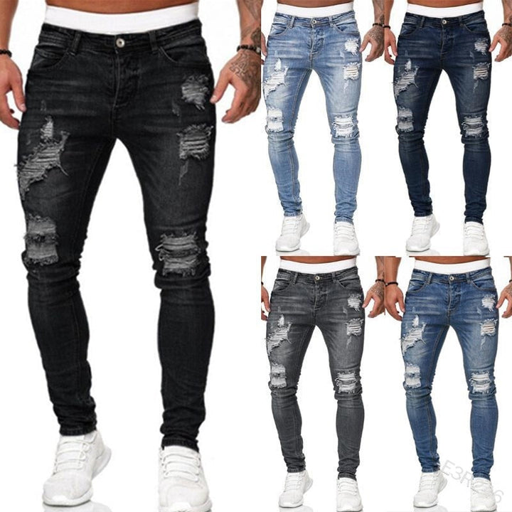 Coole Herren Luuk Jeans: Modische Slim-Fit Hose mit Ripped & Destroy Effekten für einen modernen Statement Look.