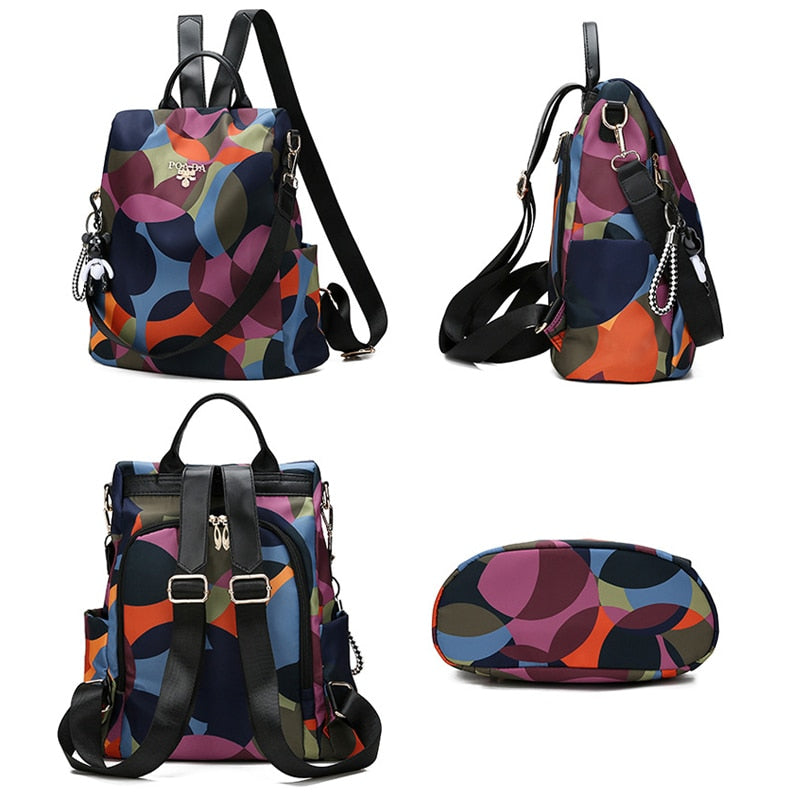 Schwarzer Damenrucksack, stilvoll & praktisch. Vielseitige Tasche für Reise, Alltag & Pendler.