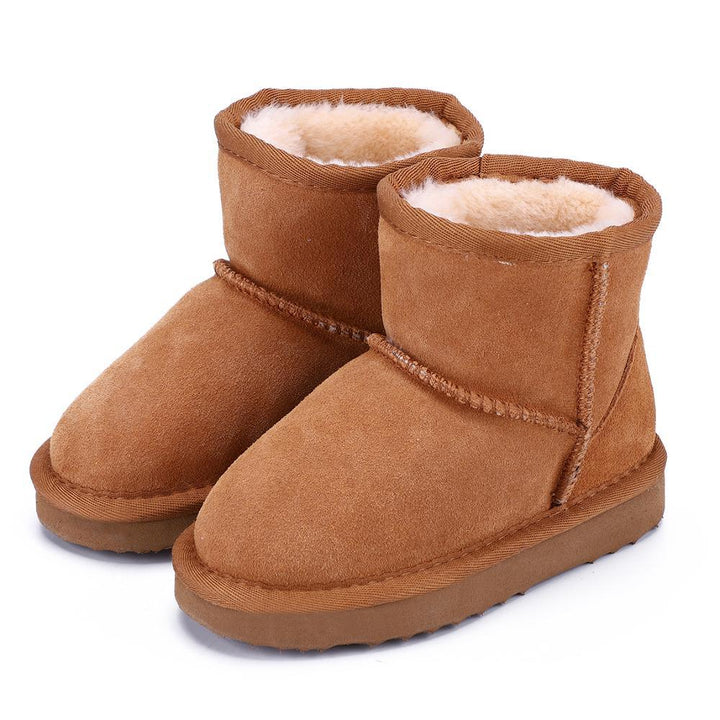 Detailansicht: Wasserdichte Kinder Winterstiefel aus robustem Material, warm gefüttert für frostige Tage.