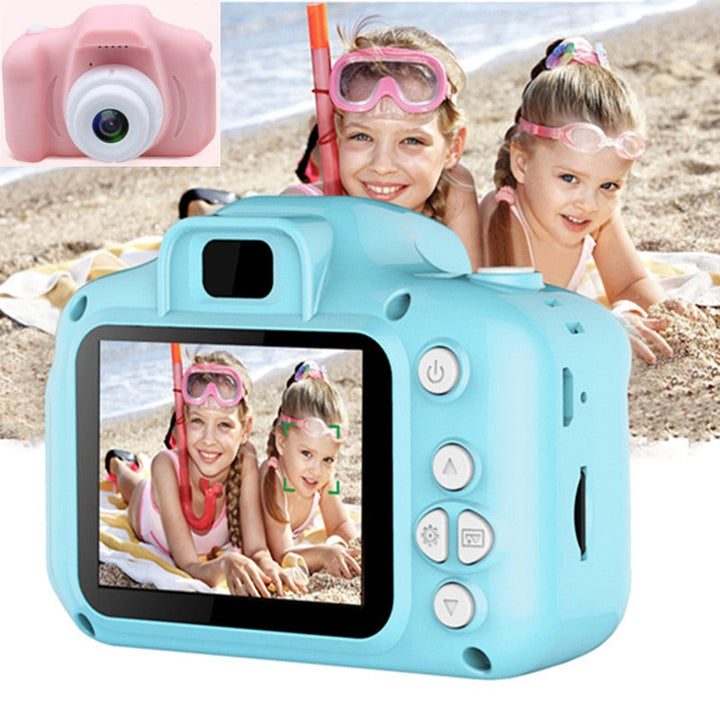 Blaue Kinder Digitalkamera mit HD & Spielen. Stoßfestes Outdoor-Spielzeug für Fotos und Videos. Perfekt für Junioren.