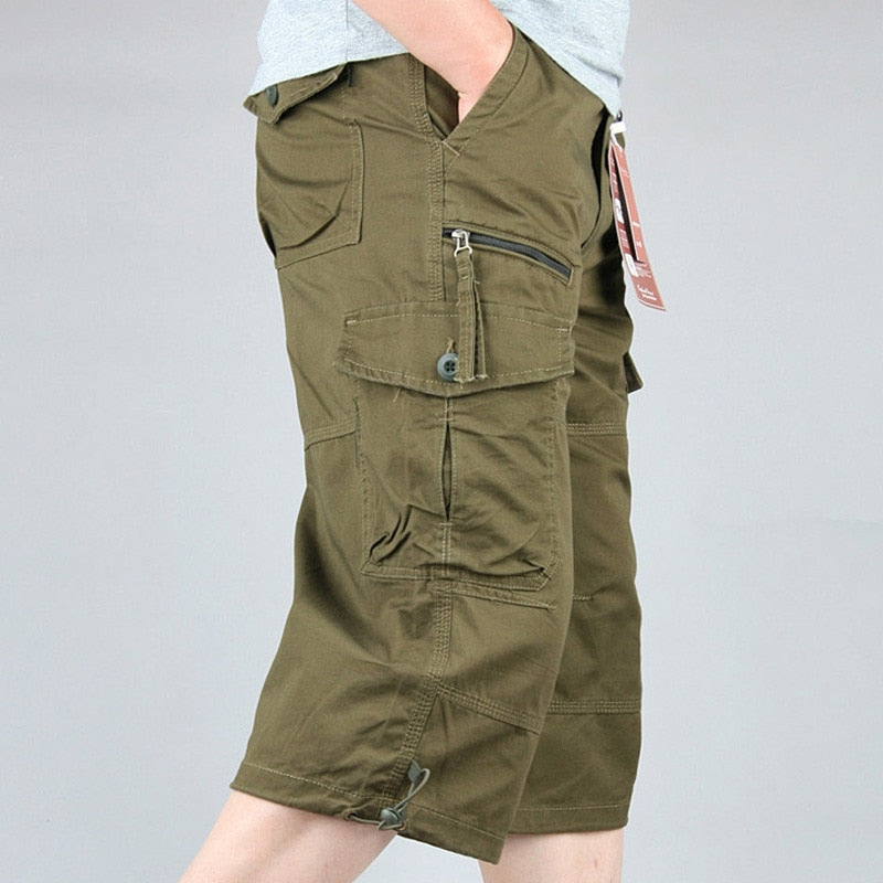 Herren Cargo 3/4 Hose mit bequemem Schnitt, ideal für Freizeit und Outdoor-Aktivitäten.