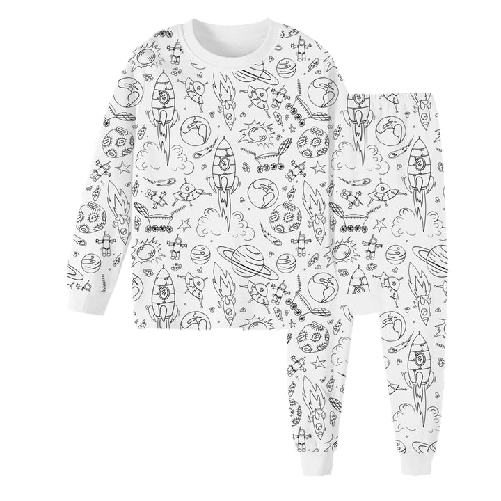 Fantasievoller Malpyjama für kreative Kinder, weiche Nachtwäsche zum Bemalen, Jungen & Mädchen.