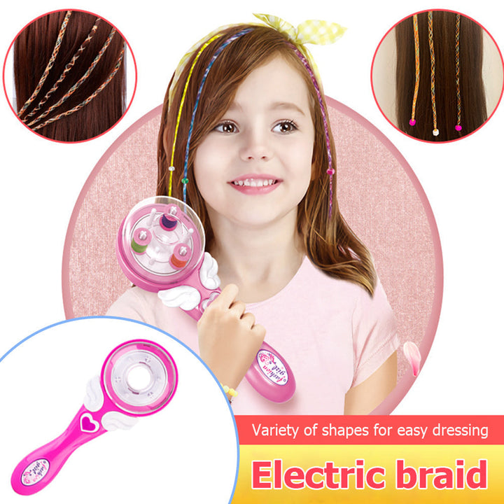 Detailansicht des TwistBraid Haarflechters. Ergonomisches Stylinggerät für einfache und schnelle Kinderzöpfe.