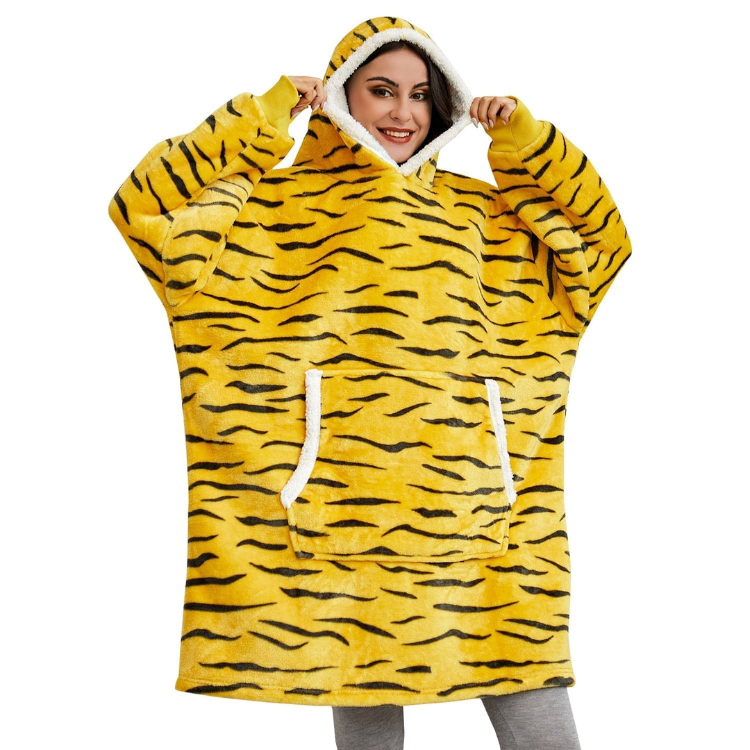 Unisex Decken Hoodie, ein Must-have für jeden, der es gerne kuschelig hat. Freie Größe.