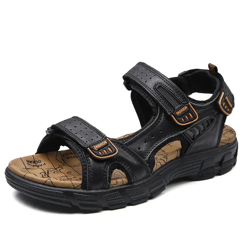 Herren Sandalen mit praktischem Klettverschluss, rutschfester Sohle für optimalen Komfort.