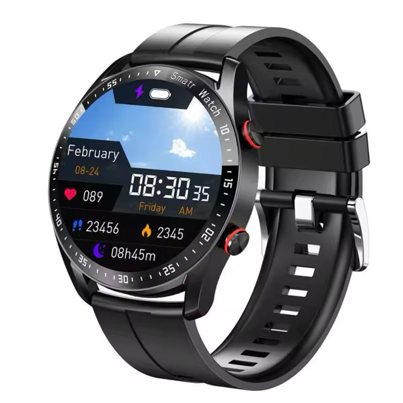 Unisex Smartwatch mit elegantem Edelstahl-Design und smarten Funktionen. Ideale Fitnessuhr.