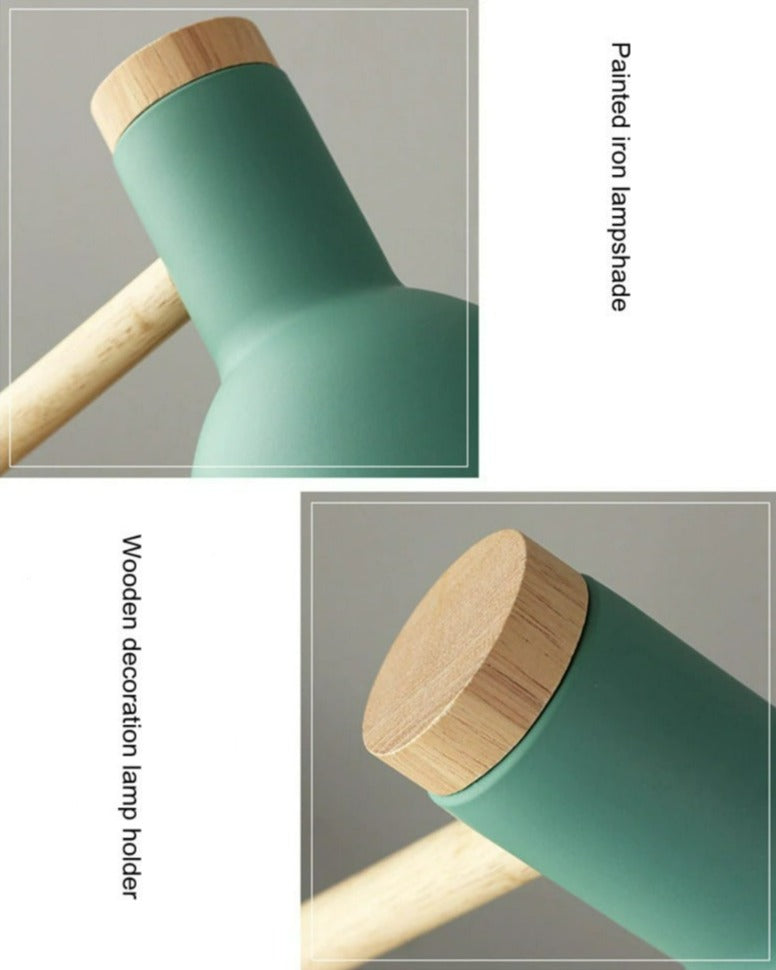 Moderne Holz-Tischlampe für Ambientebeleuchtung, flexibles LED-Licht, skandinavisch, perfekt für Wohnzimmer.