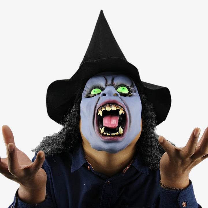 Detailreiche Latex Vollgesichts-Charaktermaske für Erwachsene. Mit beweglichem Mund, ideal für Halloween & Grusel.