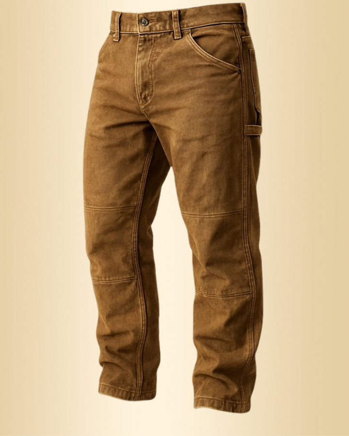 Komfortable Herren Retro Hose mit Stretch-Anteil, atmungsaktiv & knitterarm für entspannte Tage.