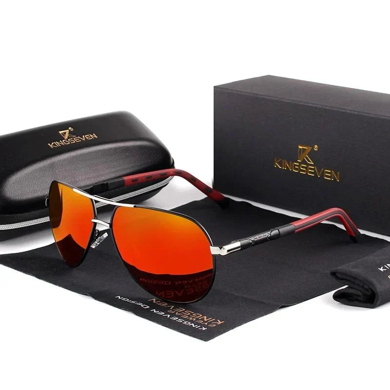 Detailansicht der Lennart Herren-Sonnenbrille im Vintage-Aviator-Look. Must-have für Sommer und Herrenmode.