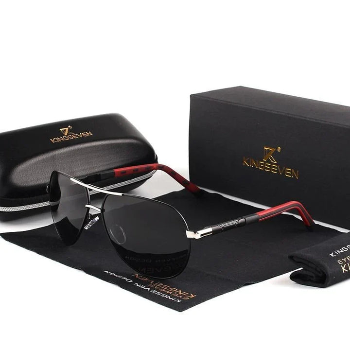 Herren-Sonnenbrille Lennart mit UV400-Schutz für Outdoor & Sommer. Vintage-Design, Aviator-Stil, ideal für Reisen.