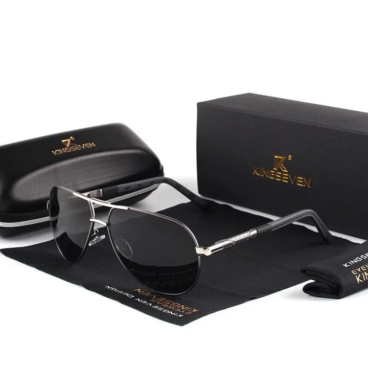 Elegante Herren-Sonnenbrille Lennart im Retro-Aviator-Design mit UV400-Schutz. Ein Mode-Accessoire für jeden Mann.