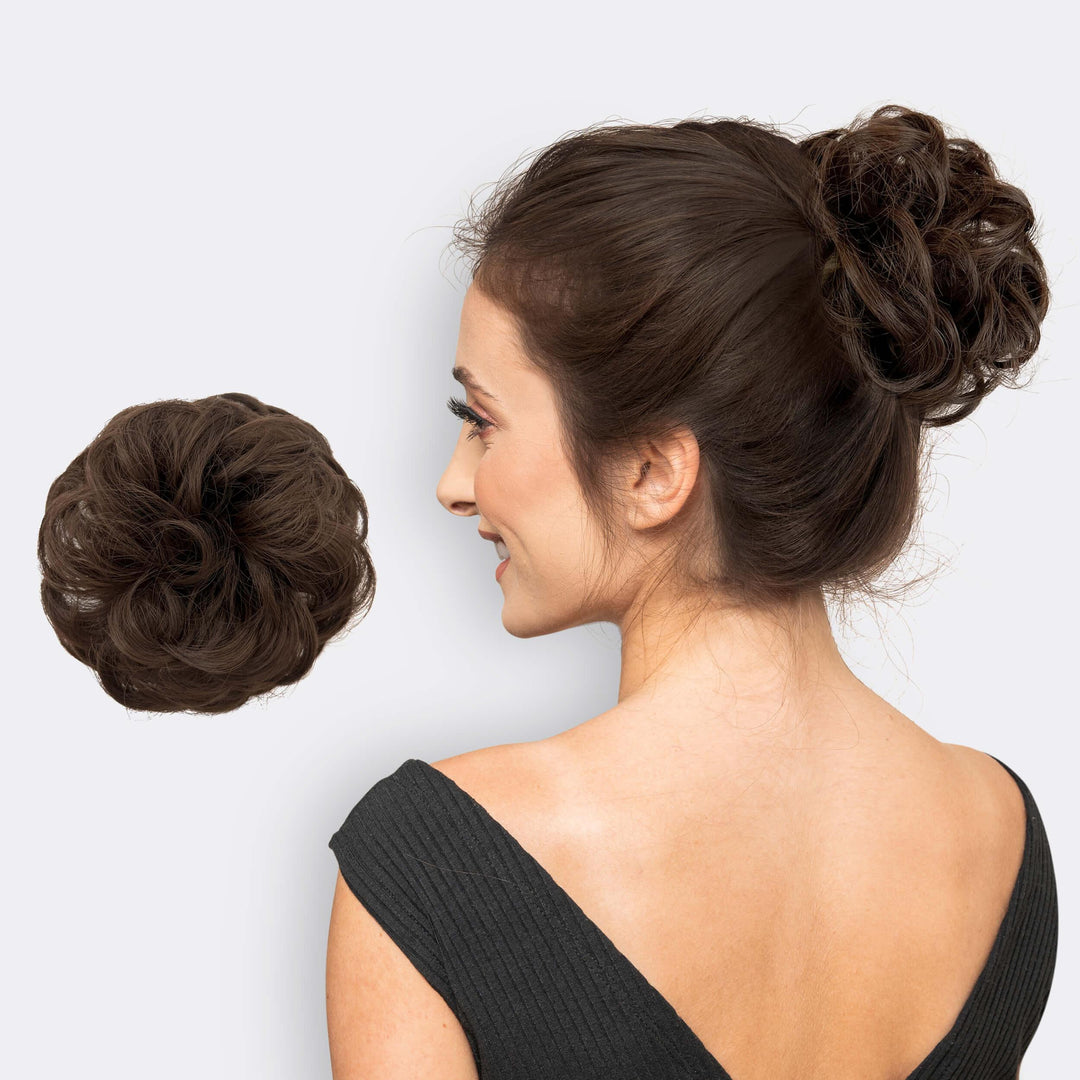 Haarverlängerung Scrunchie, Dutt für mehr Volumen, natürliches Finish.