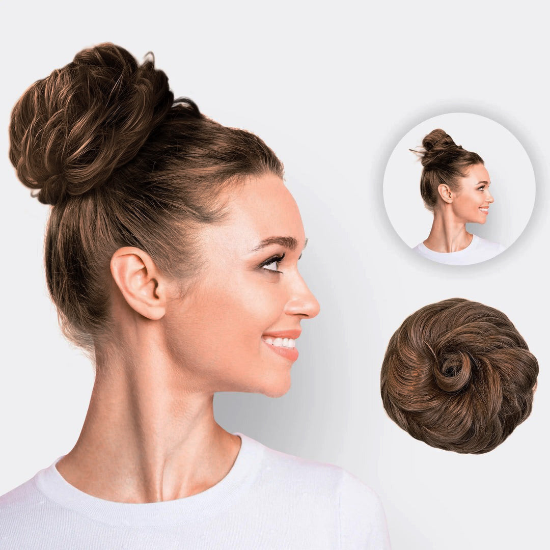 Damen Haar Scrunchie für schnellen, voluminösen Dutt, leichtes Styling.