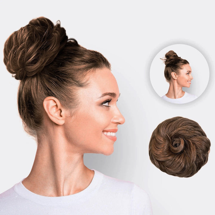 Damen Haar Scrunchie für schnellen, voluminösen Dutt, leichtes Styling.