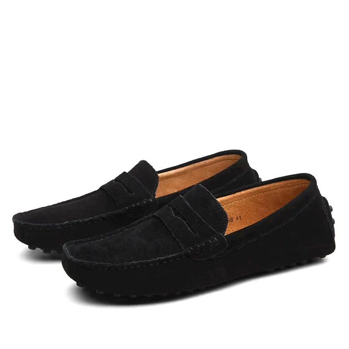 Schwarze Herren Slipper aus hochwertigem Material, elegant und vielseitig für jede Gelegenheit.