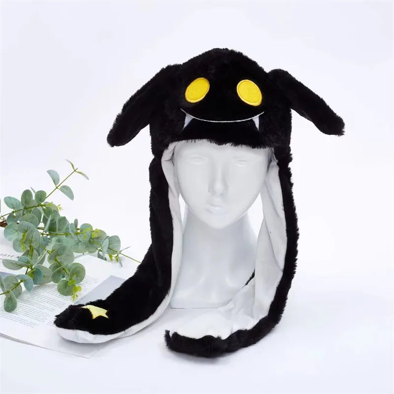 Bären-Wintermütze mit Ohren zum Wackeln, lustiges Accessoire für kalte Tage.