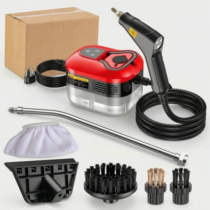 Handdampfreiniger ideal für die Autopflege, reinigt Polster, Felgen und Innenräume effektiv und schonend.