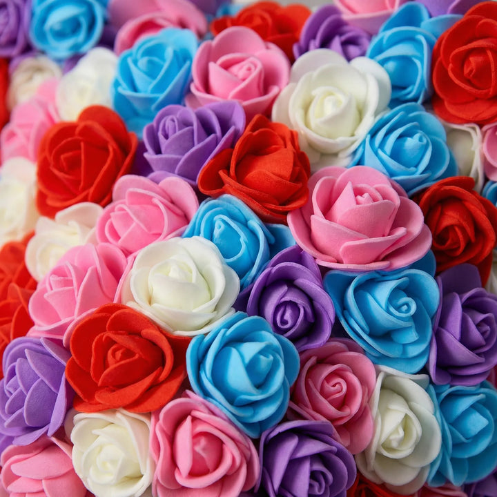 Romantischer Rosenbär aus rosa Kunstrosen, ideales Geschenk zum Valentinstag, Muttertag oder Geburtstag.