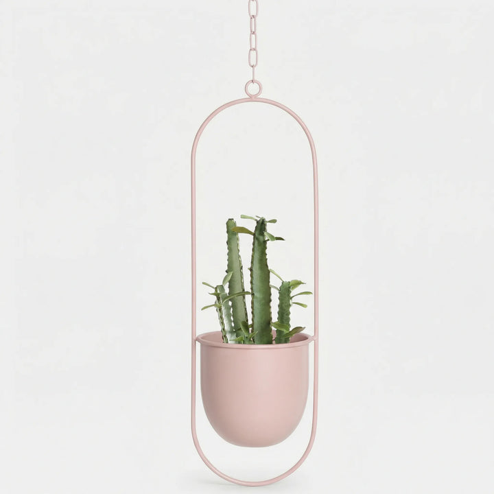 Moderner Deckenhänger für Pflanzen, stilvolle Inneneinrichtung. Geometrischer Blumentopf für Urban Jungle.