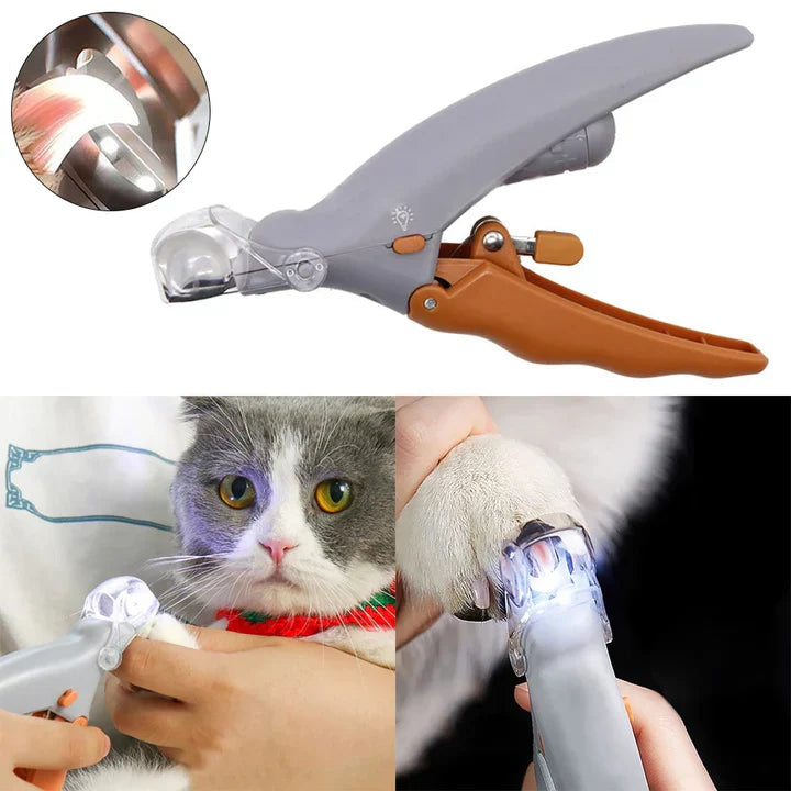 Innovativer Haustier Nagelschneider mit LED-Licht für verbesserte Sichtbarkeit und präzise Krallenpflege.