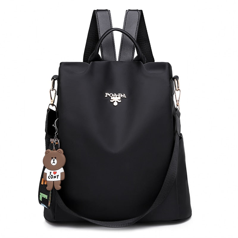 Vielseitiger Damenrucksack im Regenbogen-Design. Ideal als modische Alltagstasche oder Reiserucksack.