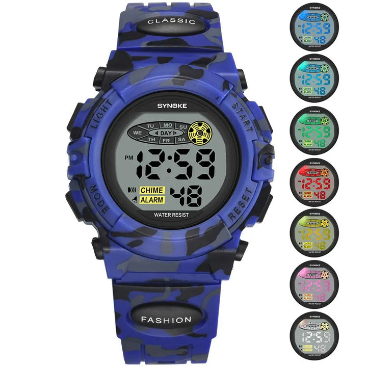 Wasserdichte digitale Kinderuhr von Livano, perfekt als Geschenk für Jungen & Mädchen. Mit hellem LED-Display.