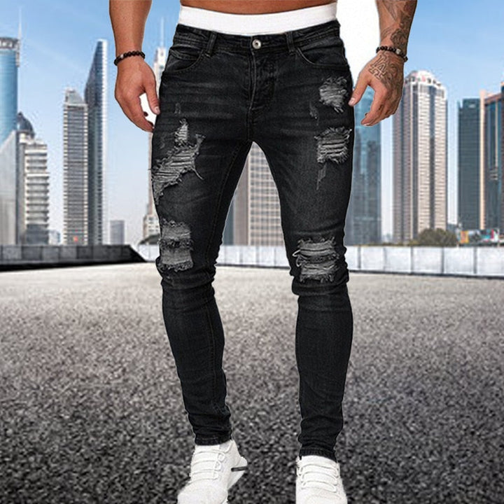 Stylische Herren Luuk Jeans im Destroy Look, slim-fit geschnitten, bietet lässigen Komfort für Freizeit & Alltag.