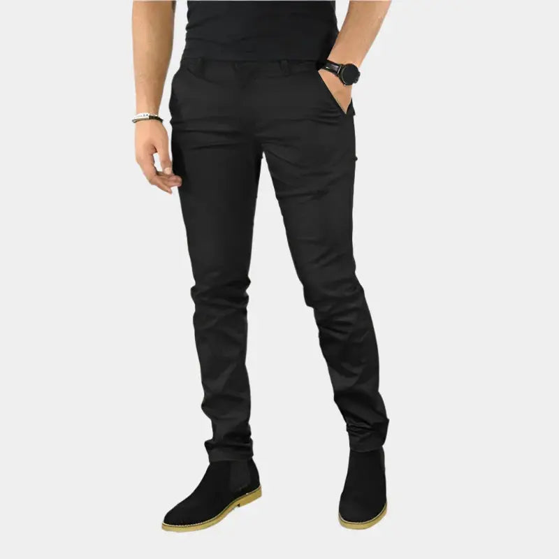 Klassische Herrenhose, schlank geschnitten und elegant, ideal für Alltag und formelle Anlässe. Zeitlose Businesshose.
