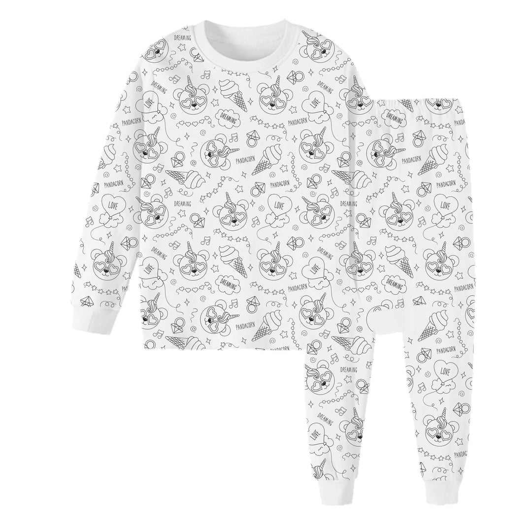 Kinder gestalten ihren Malpyjama selbst: Weicher Schlafanzug zum Bemalen, fördert Fantasie & Spaß.