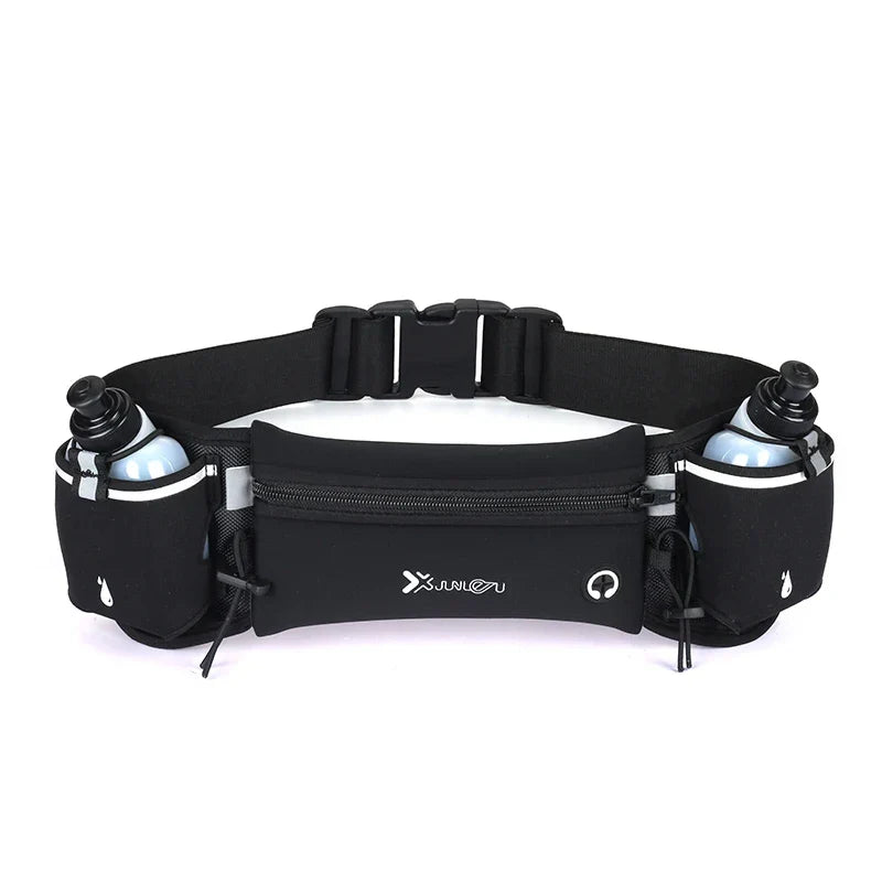 Sicherer Unisex Laufgürtel für Handy & Flasche. Leichtgewicht, verstellbar, perfekt für Joggen & Fitness.