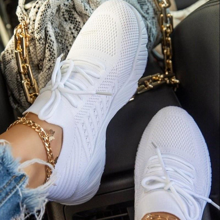 Damen leichte, atmungsaktive Sneakers mit rutschfester Sohle für Herbst; ideal für Alltag & Freizeit.