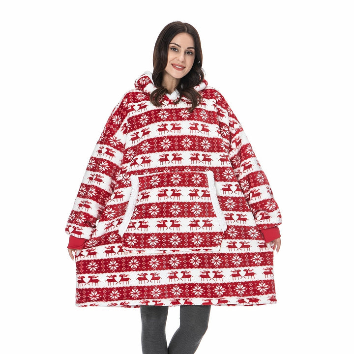 Perfekter Begleiter für Campingausflüge oder lange Autofahrten. Der Decken Hoodie.