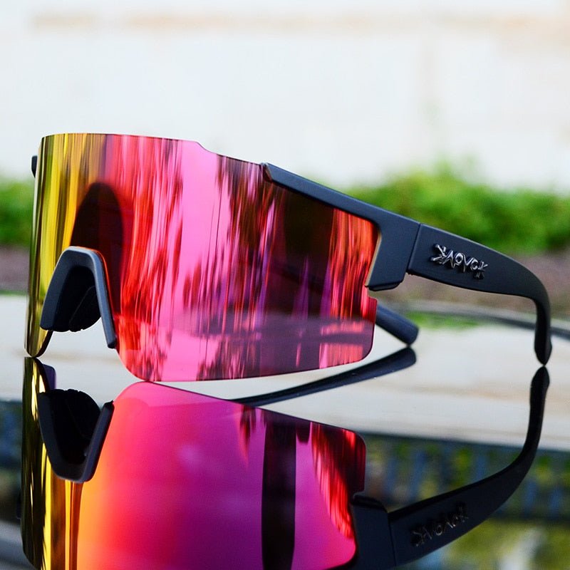Unisex Radsport-Sonnenbrille mit Spiegelgläsern. Idealer UV-Schutz für Radfahren, Laufen & Outdoor.