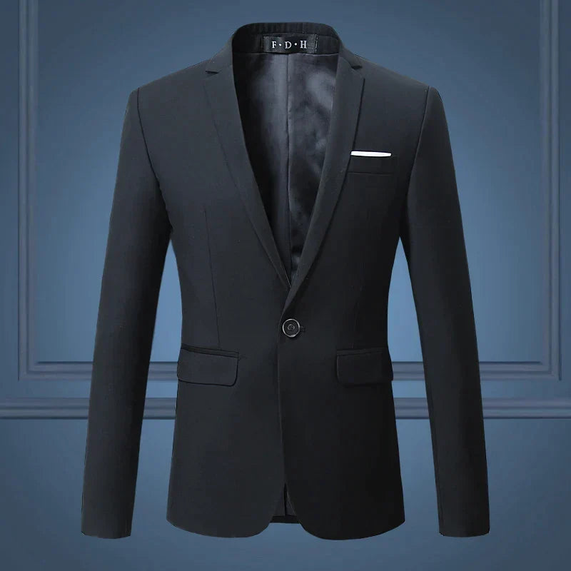 Ganzjähriger Herrenblazer, vielseitige Jacke für Business, Freizeit und formelle Events. Klassischer Stil.