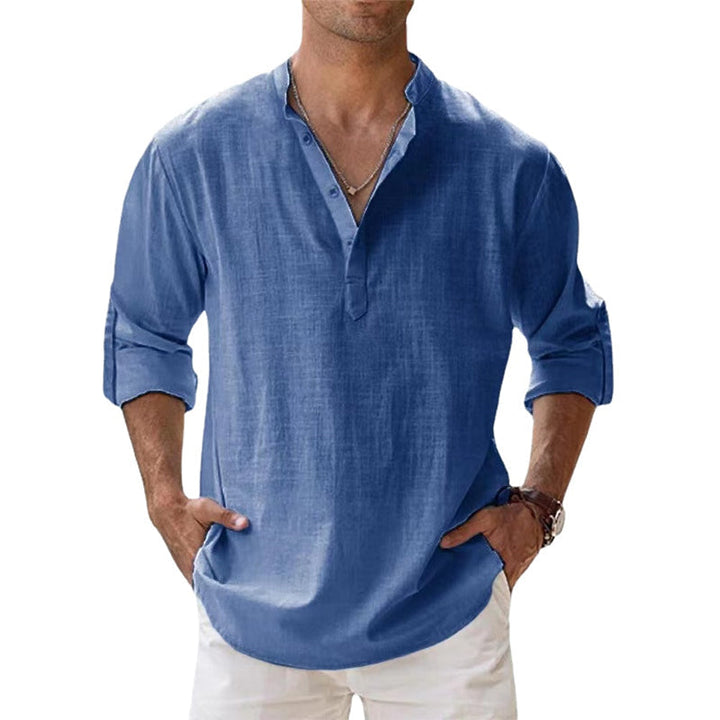 Atmungsaktives Herren Langarm Hemd für höchsten Komfort; ideal für den Sommer, Strand und vielseitige Freizeitmode.