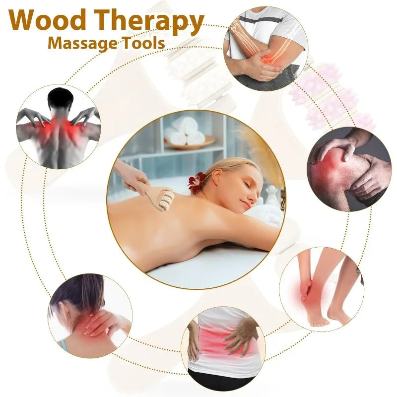 Holz-Massageroller für revitalisierende Fußmassage, löst Verspannungen und fördert die Durchblutung.