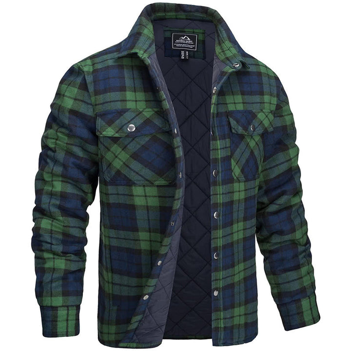 Lässige Herren Karo Jacke im Holzfäller-Stil, robust & warm gefüttert. Perfekt als Freizeit- oder Outdoor Jacke.