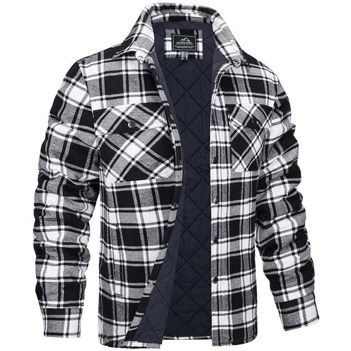 Robuste Herren Holzfäller Jacke, kariert, warm gefüttert. Ideal als Outdoor Jacke für Herren im Herbst & Winter.