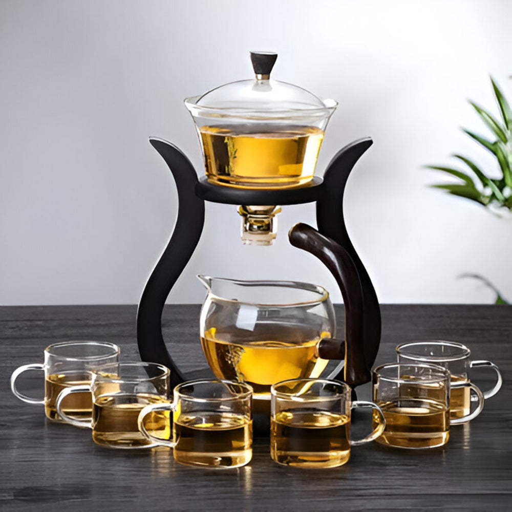 Modernes Teekannen-Set als Teebereiter mit Infuser. Ergonomischer Griff & tropffreier Ausguss für genussvollen Tee.