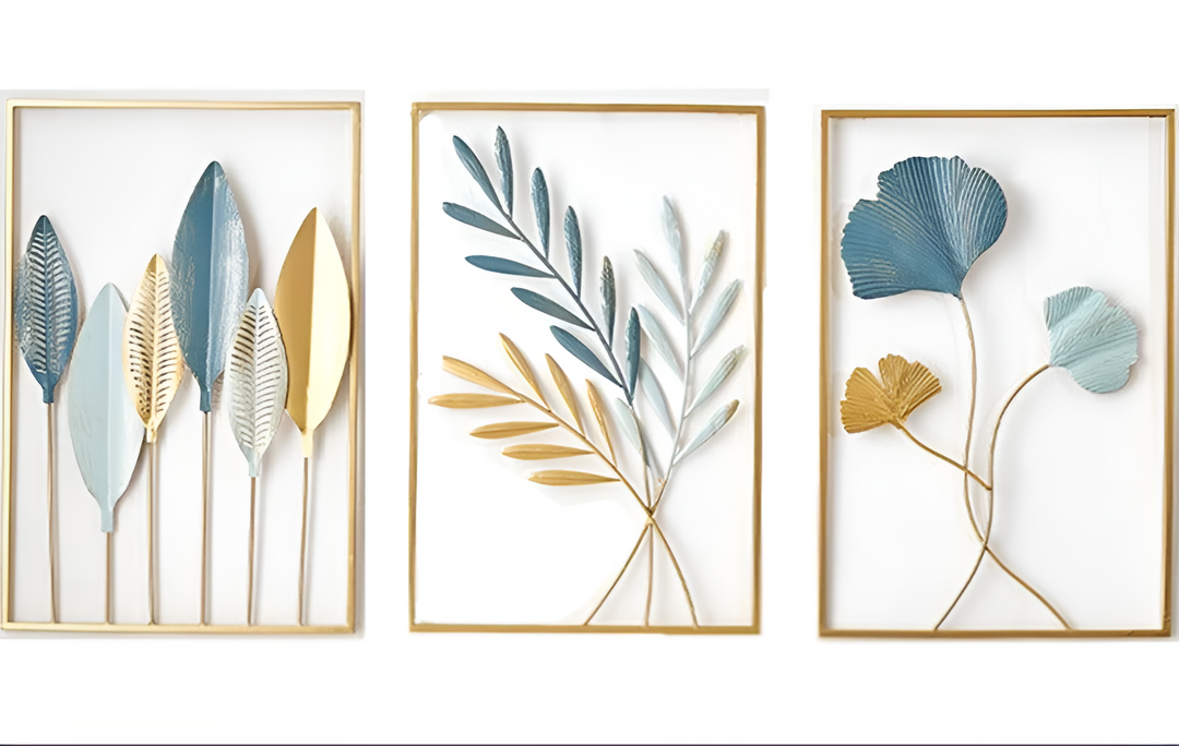 Nordische Blatt-Wanddekoration: elegante Kunst für Ihr Zuhause. Perfekt für Wohnzimmer & Schlafzimmer.