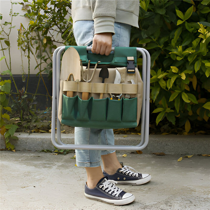 Tragbares Gartengeräte-Set für Hobbygärtner, einfache Gartenpflege und Unkraut jäten; robuste Handwerkzeuge.