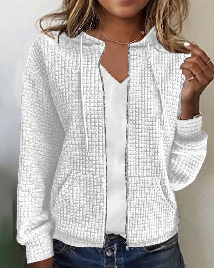Bequeme Damen Freizeitjacke Wynona für Frühling & Herbst; Reißverschluss, Taschen, reguläre Passform.