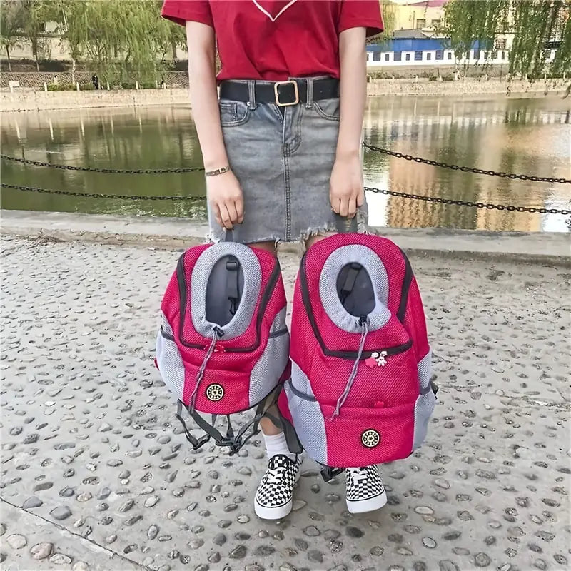 Vielseitiger Hunderucksack & Katzenrucksack, atmungsaktiv & verstellbar, ideal für Stadt & Natur.