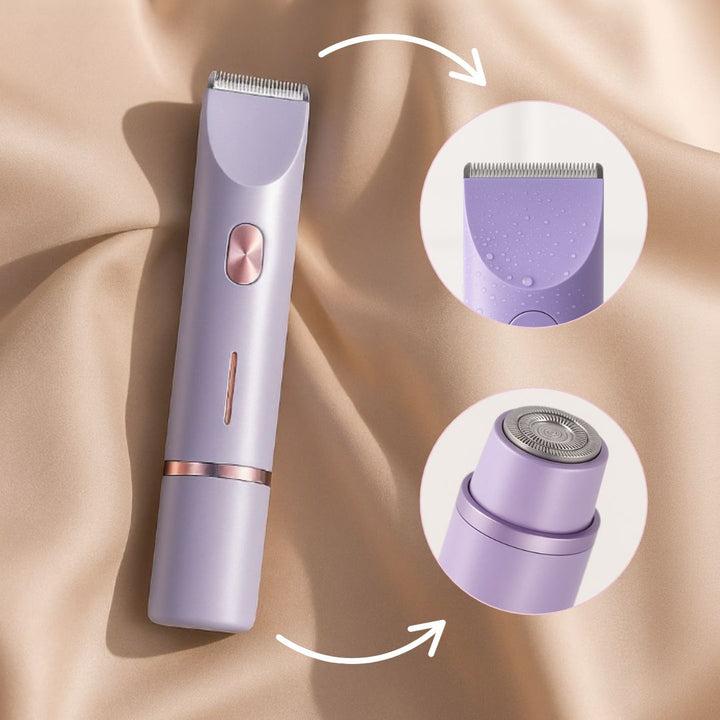 Elektrischer Rasierer für Frauen im Bad, perfekt für die Dusche dank wasserdichtem Design.