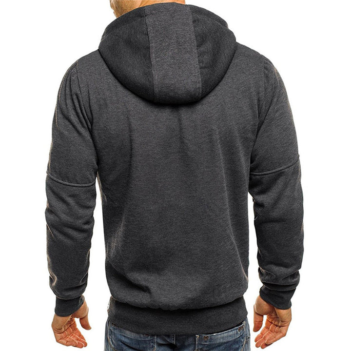 Modischer Herren Kapuzenpullover mit Reißverschluss, Freizeitkleidung, komfortabel für den Alltag.