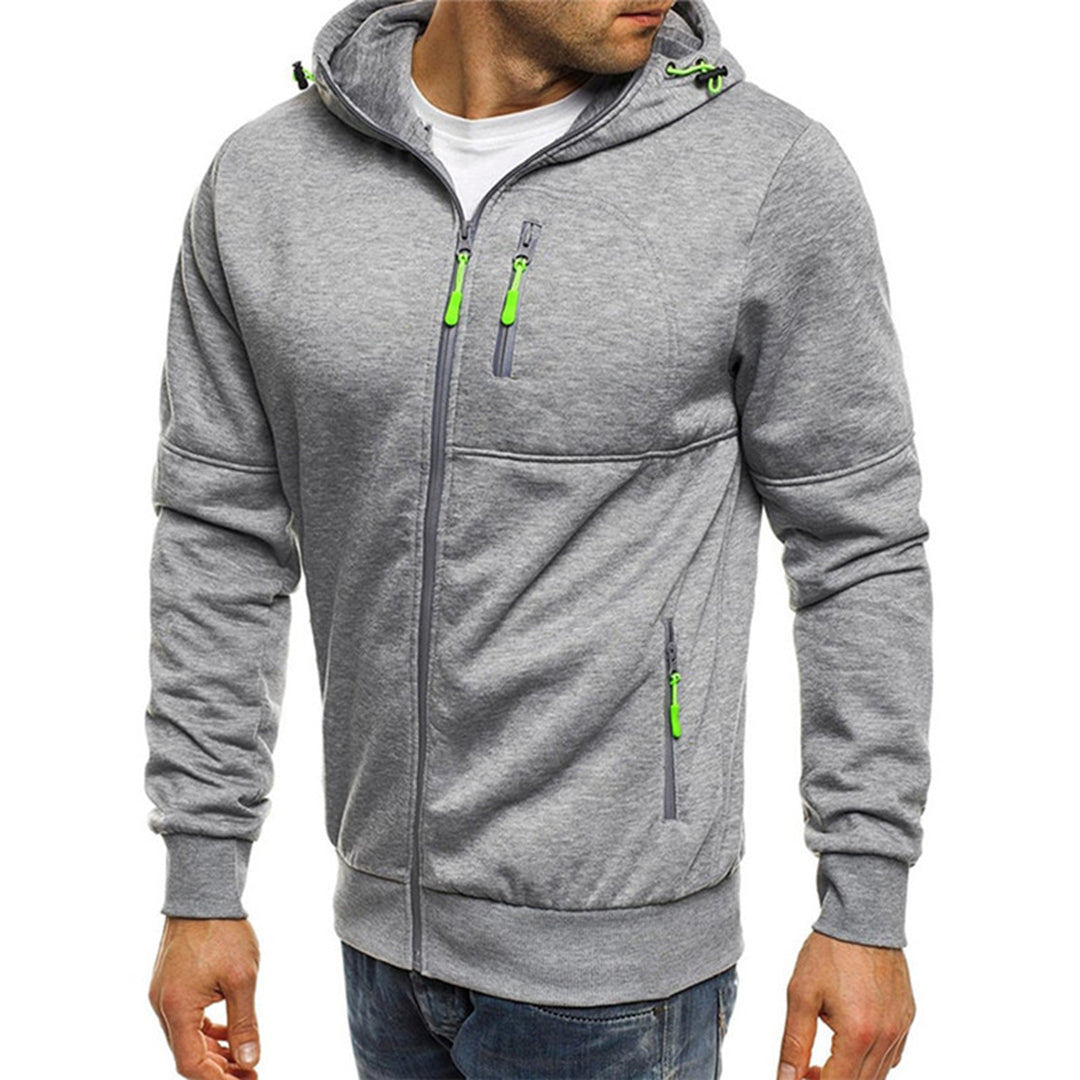 Hochwertiger Herren Hoodie mit Reißverschluss, bequemer Kapuzenpullover, ideal für Casual Style & Sport.