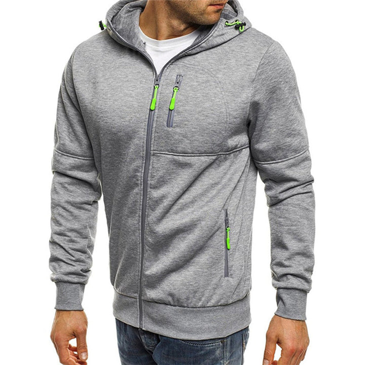 Hochwertiger Herren Hoodie mit Reißverschluss, bequemer Kapuzenpullover, ideal für Casual Style & Sport.