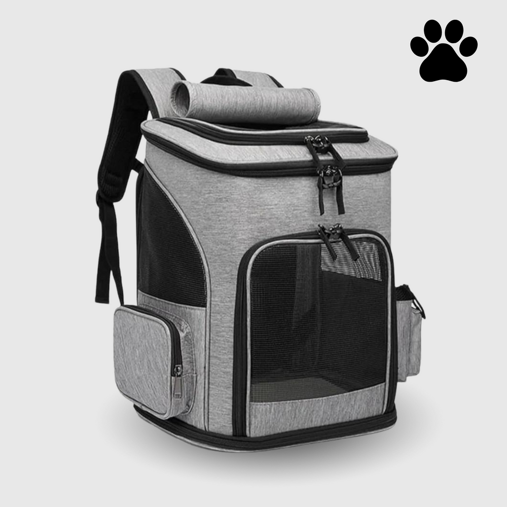 Komfortabler Katzenrucksack PurrPack™ mit weichem Innenpolster für entspannten Tiertransport.