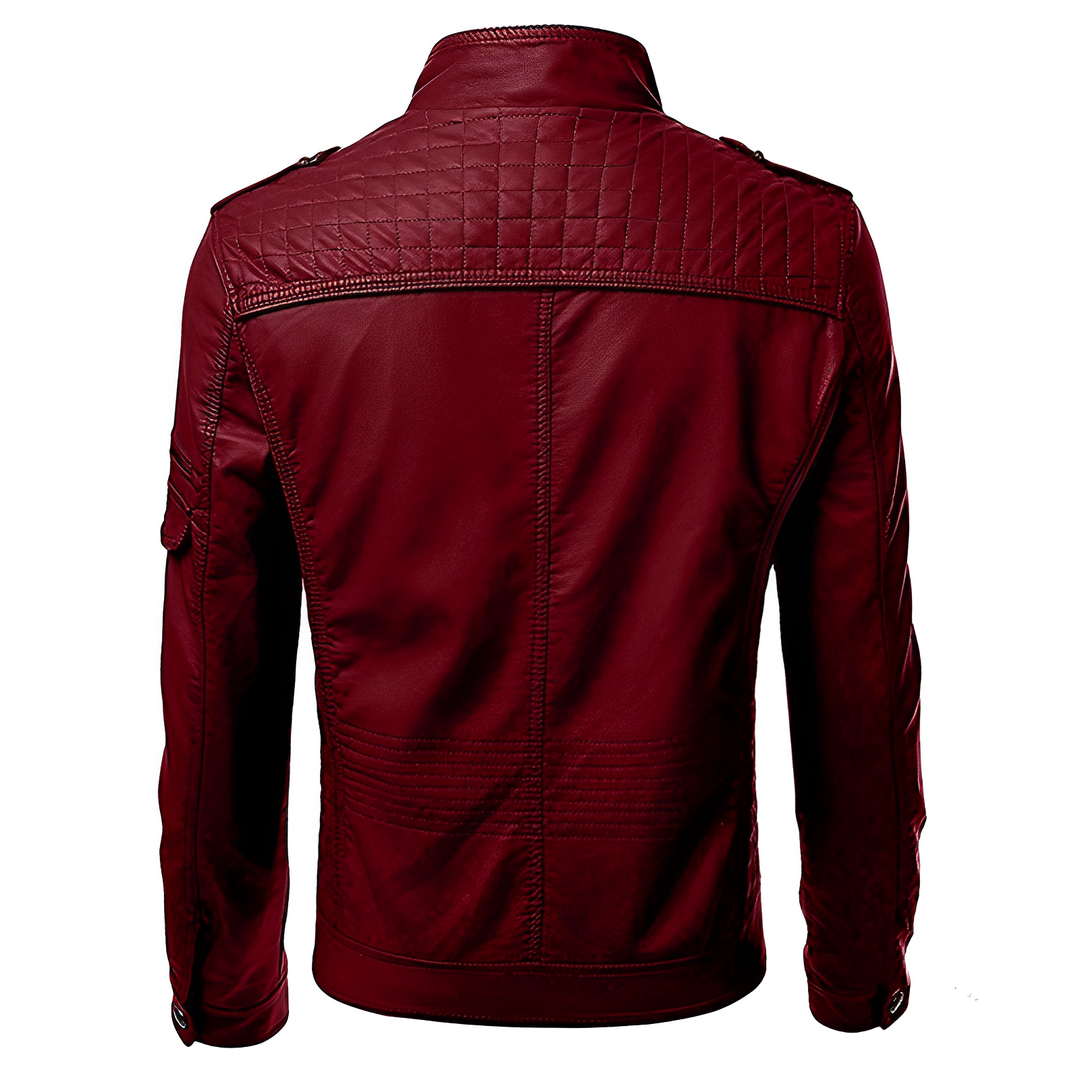 Fashionable Herren Bikerjacke als Übergangsjacke für Frühling und Herbst. Markante Männerjacke für selbstbewusste Streetwear.